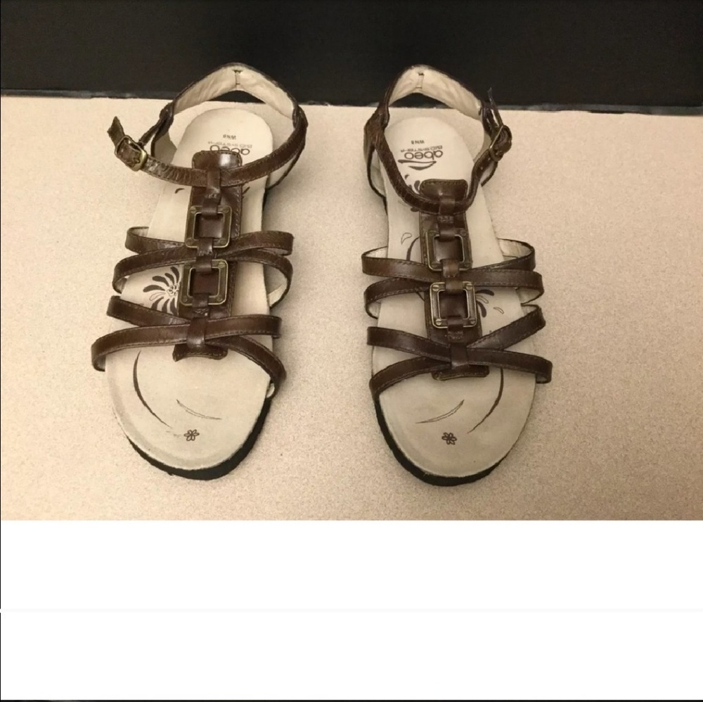 Abeo sandals size 8 brown very comfortable